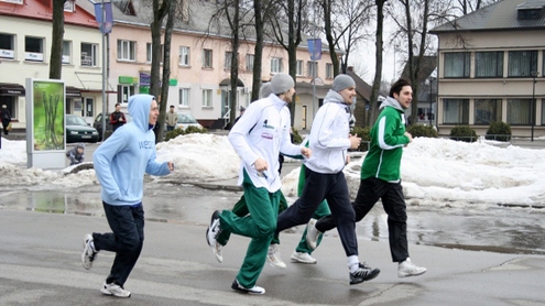 Bėgimo dalyviai. Autoriaus nuotr.