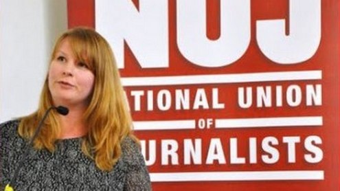 Didžiosios Britanijos nacionalinės žurnalistų sąjungos generalinė sekretorė Michelle Stanistreet. J. Slattery nuotr. Didžiosios Britanijos nacionalinės žurnalistų sąjungos generalinė sekretorė Michelle Stanistreet. J. Slattery nuotr.