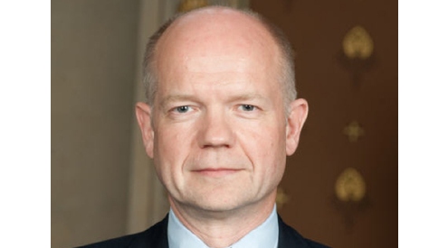 Didžiosios Britanijos užsienio reikalų ministras Williamas Hague'as.