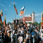 Laimingos rugpjūčio dienos. Vilnius, Lukiškių aikštė, 1991 m.