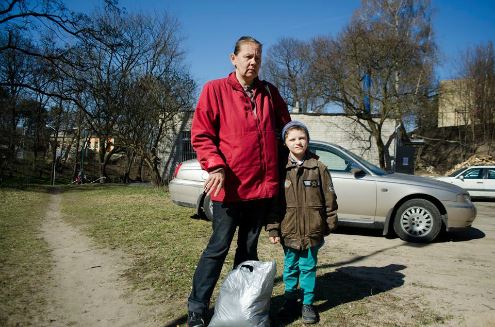 Paklaustas, ar nori nusifotografuoti, Matas kaip visi maži vaikai šypsojosi daug žadančia šypsena ir galų gale kukliai linktelėjo galvą. Autorės nuotr.