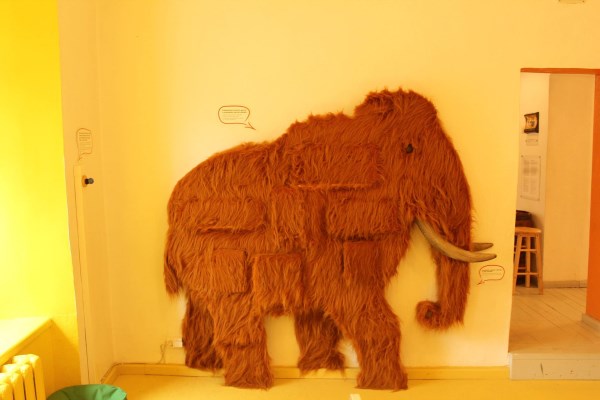 Kalbantis muziejaus eksponatas – mamutas. Autorės nuotr.