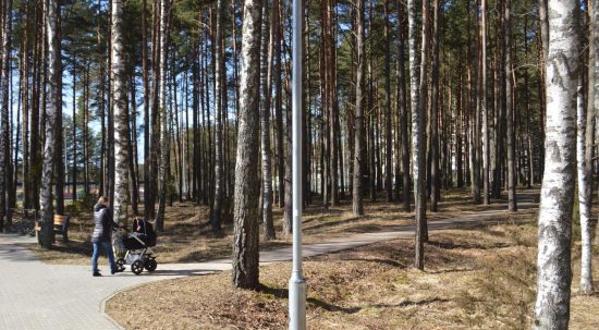 Visaginas puikiai tinkantis miestas jaunoms šeimoms. Kūdikio vėžimėlį stumianti mama – dažnas reginys.