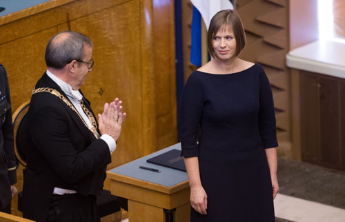 Prieš tapimą šalies vadove K. Kaljulaid nebuvo ypatingai žinomas žmogus Estijoje. Tairo Lutter, Postimees/Scanpix nuotr.