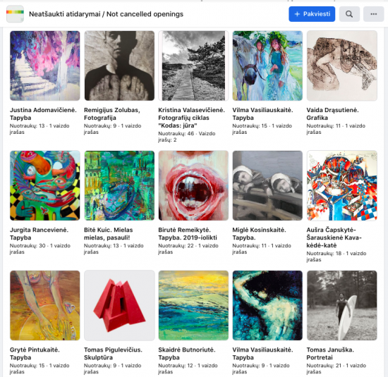 Facebook grupė „Neatšaukti atidarymai“. Autorės nuotr.